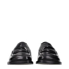 The Attico Black Leather Slip-On Loafers
