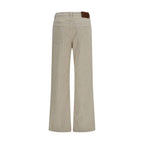 Marni Beige Cotton Flared Pants