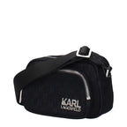 Karl Lagerfeld Black Fabric Crossbody Bag