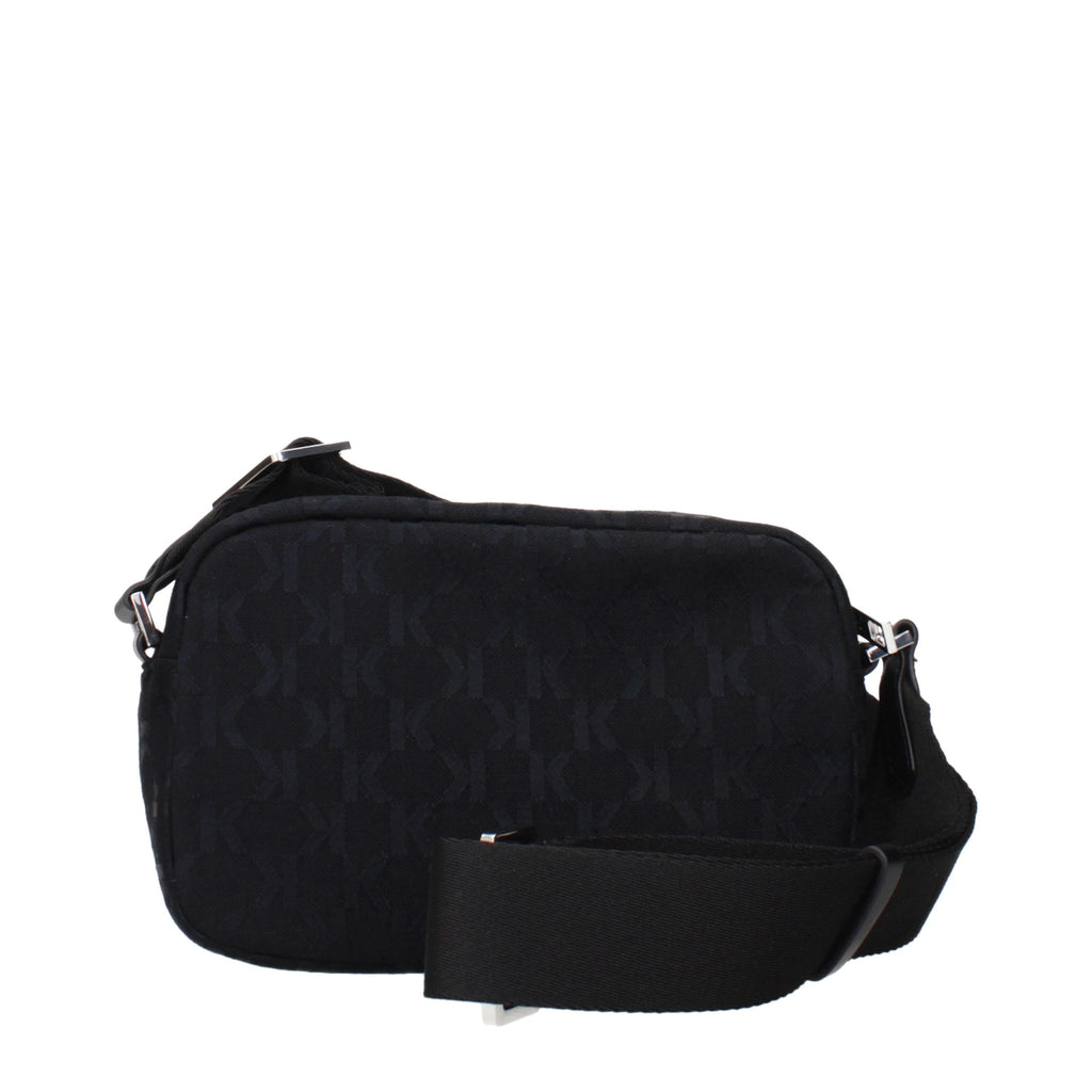 Karl Lagerfeld Black Fabric Crossbody Bag