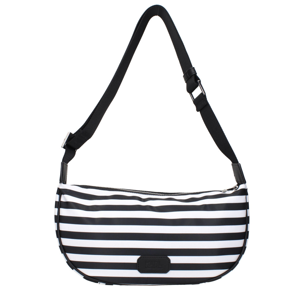 Karl Lagerfeld Black Fabric Crossbody Bag