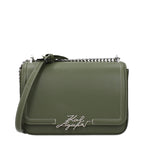Karl Lagerfeld Green Leather Shoulder Bag