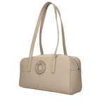 Karl Lagerfeld Beige Leather Shoulder Bag