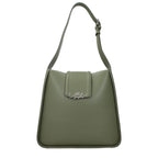 Karl Lagerfeld Green Leather Shoulder Bag