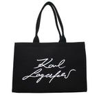 Karl Lagerfeld Black Fabric Shoulder Bag