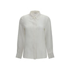 Lardini White Silk Dress Shirt