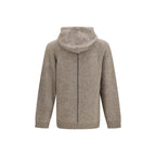 Giorgio Armani Beige Alpaca Vicugna Pacos Hoodie
