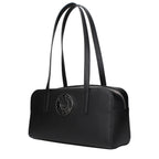 Karl Lagerfeld Black Leather Shoulder Bag