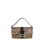Fendi Beige Calf Leather Bos Taurus Shoulder Bag