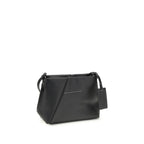 MM6 Black Calf Leather Bos Taurus Shoulder Bag