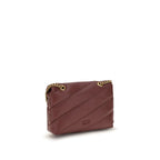 PINKO Bordeaux Calf Leather Bos Taurus Shoulder Bag