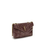 Saint Laurent Bordeaux Lamb Ovis Aries Shoulder Bag