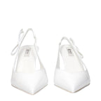 Prada White Leather High Heel Pumps