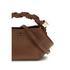 Ganni Brown Recycled Leather Shoulder Bag