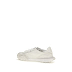 Dolce & Gabbana White Calf Leather Bos Taurus Athletic Sneakers