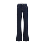 Haikure Blue Cotton Flared Jeans