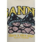Ganni Beige Wool Oves Aries Sweatshirt
