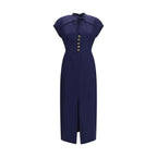 Alessandra Rich Blue Silk Casual Dress