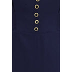 Alessandra Rich Blue Silk Casual Dress