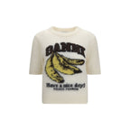 Ganni Beige Alpaca Vicugna Pacos T-Shirt