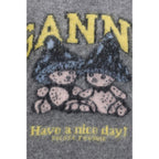 Ganni Gray Alpaca Vicugna Pacos Sweatshirt