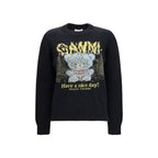 Ganni Black Recycled Wool Sweatshirt