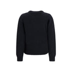 Ganni Black Recycled Wool Sweatshirt