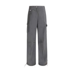 Ganni Gray Cotton Cargo Pants