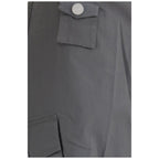 Ganni Gray Cotton Cargo Pants