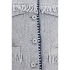 Baziszt Blue Alpaca Vicugna Pacos Full-Length Jacket