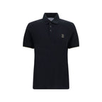 Brunello Cucinelli Black Cotton Polo Shirt