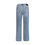 Represent Blue Cotton Straight-Leg Jeans