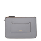 Burberry Gray Leather Clutch Bag