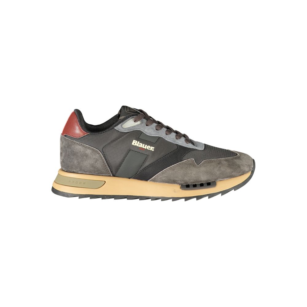 Blauer Black Polyester Athletic Sneakers