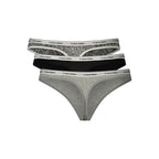 Calvin Klein Grey Cotton Womens Thong