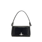 Vivienne Westwood Black Calf Leather Bos Taurus Shoulder Bag