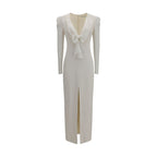 Alessandra Rich White Viscose Cocktail Dress