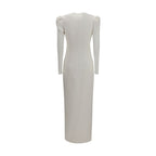 Alessandra Rich White Viscose Cocktail Dress
