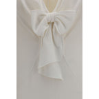 Alessandra Rich White Viscose Cocktail Dress