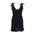 Alessandra Rich Black Cotton Casual Dress
