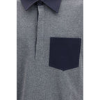 Thom Browne Gray Cotton Polo Shirt