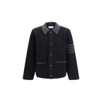Thom Browne Black Wool Oves Aries Biker Jacket