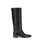 Prada Black Calf Leather Bos Taurus Ankle Boots