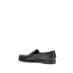Prada Black Calf Leather Bos Taurus Slip-On Loafers
