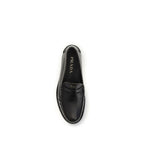 Prada Black Calf Leather Bos Taurus Slip-On Loafers