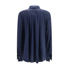 Ella Blue Silk Dress Shirt