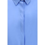 Ella Blue Silk Blouse