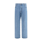 Thom Browne Blue Cotton Relaxed Fit Jeans