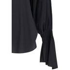Ella Black Silk Blouse