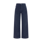 The Row Blue Cotton Casual Pants